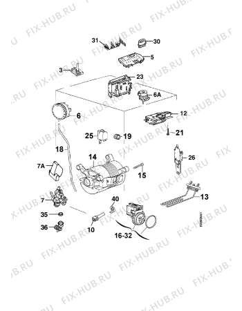 Взрыв-схема стиральной машины Arthurmartinelux AW3095AA - Схема узла Electrical equipment 268